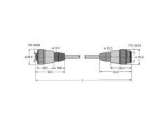 Turck 6914313 Sensor-, ställdon-stik, 1 st