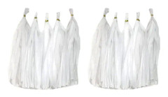 10-pack papperstofsgarlandbanderoll - Papperstofs tofsar för