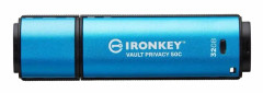 Kingston IronKey Vault Privacy 50C - USB flash-enhet - krypterat - 32 GB - USB-C 3.2 Gen 1 - TAA-kompatibel