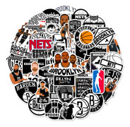 50 st NBA Combo Series Basketklistermärken för Vattenflaskor Mugg Resväska Skateboard Stötfångare Scrapbook Mugg, Presentklistermärke för Barn Tonåringar Vuxna