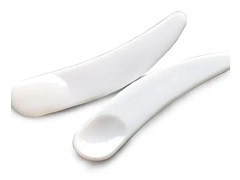 50 st Mini Kurvade Makeup Skedar Makeup Mask Plast Sked(Vit