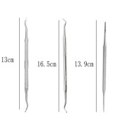 3 st Ingrown tånagel fil & lyftare, rostfritt stål
