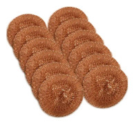 12-pack kopparbelagda skursvampar – Skrubbsvamp för disk, kastruller och stekpannor