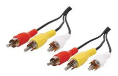 Audio/videokabel kabel-521/10 3 rca hane till 3
