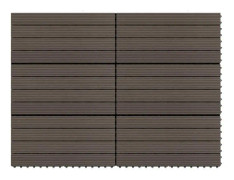 Terrassplattor 6 st WPC 60x30 cm 1,08 m² Mörkbrun - SALALIS - SP063321