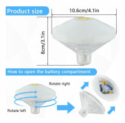 2 st färgade flytande poollampor, discobadlampor, LED-undervattenslampor med 8 lägen, IP67 LED-poollampa, LED-undervattenslampa (2 st)
