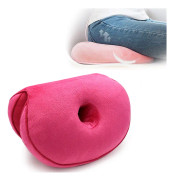 Multifunctional Dual Comfort Memory Foam Seat Hip Lift Seat Beautiful Butt Latex Cushion(Rose Red)