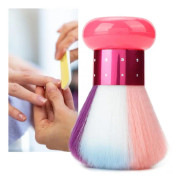 Soft Fur Mushroom Dust Brush Round Handle Soft Fur Clean Nail Brush