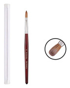 Red Wood Handle Kolinsky Hair Nail Art Brush No. 8