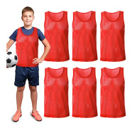 6 Pack Pinnies Fotbollspinnies för Sport Fotboll Mesh Basket