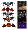 5-pack Halloween Glow-in-the-Dark Bat Ornament Färgglada Nattlampor