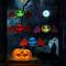 5-pack Halloween Glow-in-the-Dark Bat Ornament Färgglada Nattlampor