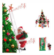 Electric Climbing Ladder Rope Santa Claus Doll Christmas