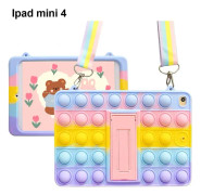 Dekompression Bubble Design iPad mini 4 Sleeve Stötsäkert Allround-skydd, med nackband