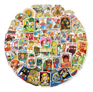 50 st vintage klistermärken söta scrapbooking klistermärken estetiska retro tillbehör kit, vinyl klistermärken för planerare skräp journal scrapbooking papper laptop