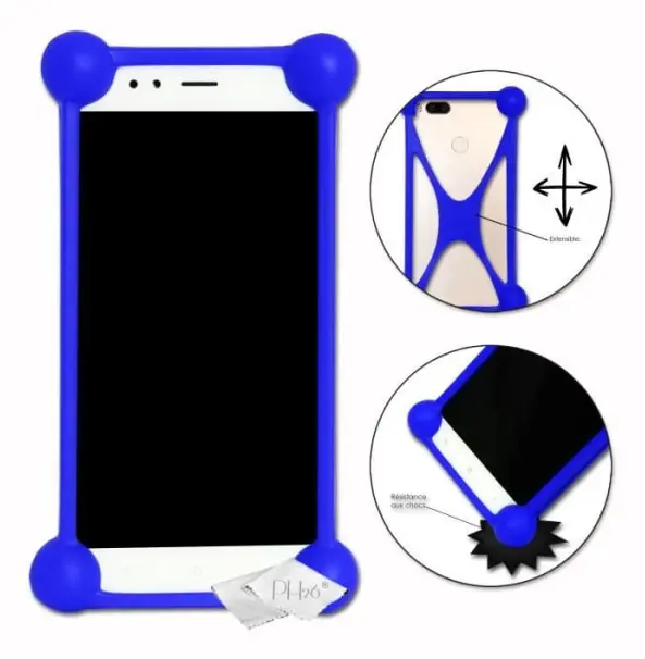 Coque Bumper - PH26 - HOTWAV R6 Pro - Stötsäker - Ultrahållbar - Blå silikon
