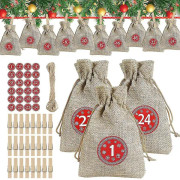 Gör-det-själv-adventskalender - Jutesäckar - Adventskalender 2020 - &ag