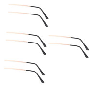 4 par glasögonben Svart Metallram Svart Shot Glasögon Ersättning Glasögon Armar Ben För Solglasögon Reparation Glas Solglasögon Armar I