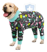 Återhämtningsdräkt för hund efter operation, hundonesie, kirurgisk återhämtningströja för hund, dinosaurie-kamouflage hundpyjamas, body för medelstora och stora hundar, konalternativ - 5XL