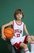 Michael Jordan No.23 Baskettröja Set Bulls Uniform för barn tonåringar White YZ