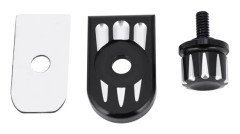 Motorcykelsätesbult i aluminium Skruvmonterad cover för 96-17 Black&Silver