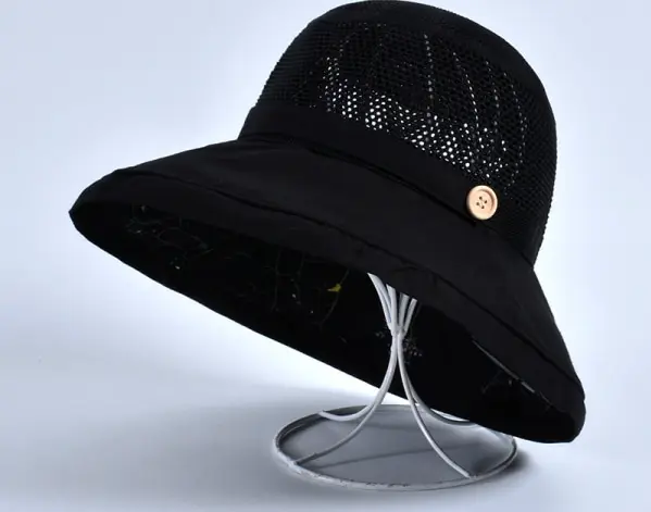 Kvinnors Mesh Solhattar Sommar Strand UV-skydd UPF Packable Bred