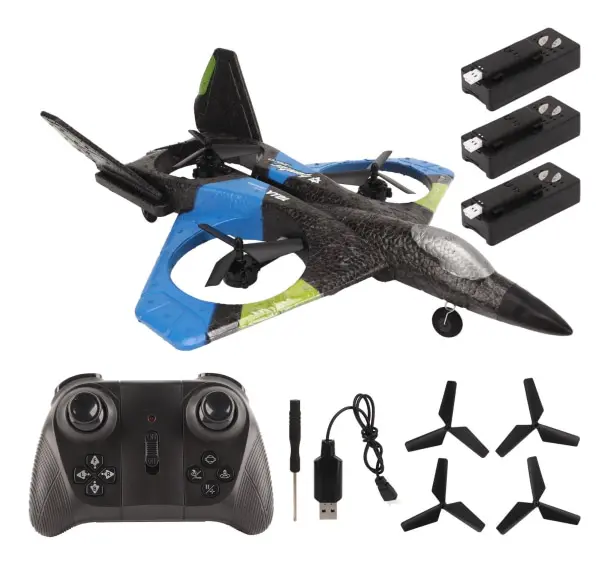 RC-flygplan med LED-lampa 2,4GHZ Super Remote Glider för pojkar Flickor Födelsedagspresenter