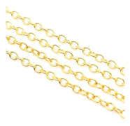 5m/lot 3x2 4x3mm 5Colors Pläterade Kedjor Halsband Gör-det-själv-tillbehör