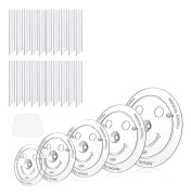 Månglagerstårtsställ 5 nivåer (9/12/16/20/26 cm) med 20 plastpinnar