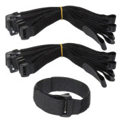 16 Kabelbindare med kardborreband och nylon, 30 cm x 2,5 cm