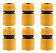 6-delad slangkopplingssats trädgårdsslangkoppling slangadapter trädgårdsslangkit plastslangkoppling för trädgårdsslangrör som ansluter slangförlängare