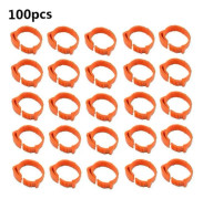 100 st kycklingring storlek justerbar fjäderfäben digital tagg B