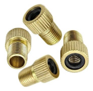 Mässingventilsadapter - Konvertera till - Pumpa däck med vanlig cykelpump eller luftkompressor (4-pack)