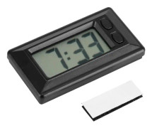77 * 42,4 * 17,7 mm svart ultratunn elektronisk klocka med självhäftande dyna, lcd