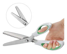 Zig Tailor Sax + Garn Trådsskärare - Rostfritt Stål Tvåfärgad Serrated Spets Sax (Mörkgrön, 5mm)