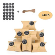 Adventskalender att fylla - Set med 24 adventskalenderlådor för att fylla dig själv, inkluderar juladventsnummerklistermärken och lådor