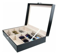 Glasögonfodral, rymmer 8 par glasögon, glasögonförvaring och di