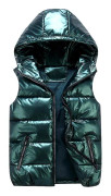 Sliktaa Unisex Shiny Waterproof ärmlös jacka lätt pufferväst