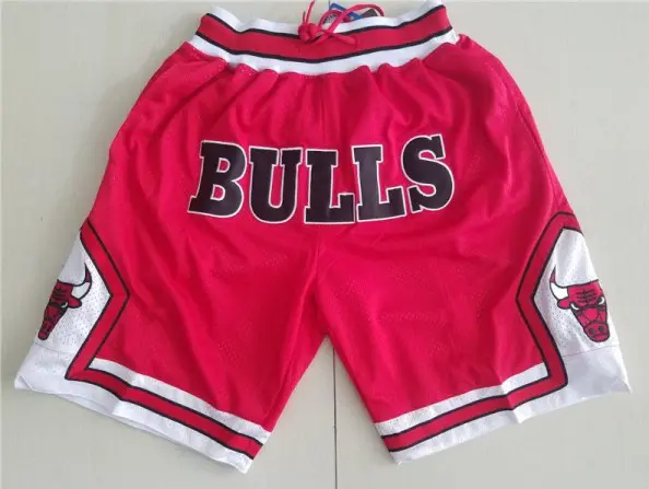 Herrsportfantast Basket City Player Present med ficka Mesh Shorts Casual Quick Dry Shorts röd—S