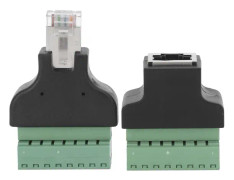 2st RJ45 hona hane till skruv terminal 8-polig CCTV digital DVR-adapterkontakt