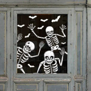 70 st Halloween-fönsterdekaler Halloween-fönsterklistermärken Skelett