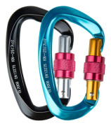Aluminium D-spänne 25KN Heavy Duty Spänne med Spiraldörr för Klättring, Hängmatta, 2 Stycken