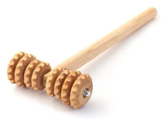Revitaliserande massagevals - TUULI - Anticellulit T 37x13 cm - Trä - Lymfdränering - Lår