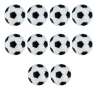 10 st Mini Fotbollar 32mm/1,26 Tum Fotbollsspelersättning Fotbollar för Vuxna och Barn (Svart och Vit)