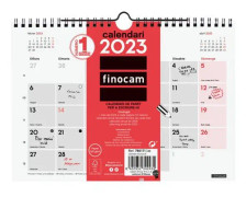 Finocam - 780170023 - Neutral 2023 väggkalender att skriva januari 2023 - december 2023 (12 månader) katalanska
