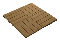 Präglad terrassplatta 11 st WPC 30 x 30 cm 1 m² - SURENHAP - J04928