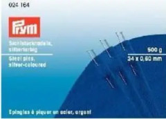 Prym Nålstift nr 8 stål silver 0,60x34mm - 024164