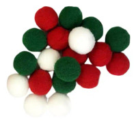 1 förpackning jul Pom Pom bollar Röd grön filt boll prydnadsföremål Gör-det-själv jul girland dekoration semester Pom bollar för födelsedagsfest Banner Xmas Tree De
