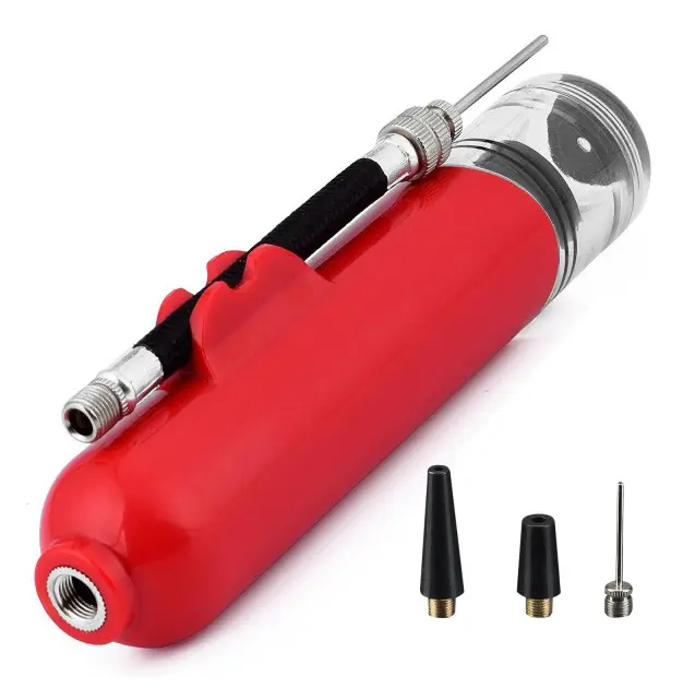 2-nåls bollpump, mini manuell luftpump, bärbar tvåvägs inflat