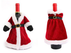 2 Pieces Santa Wine bottle Cover 2 Pieces Christmas Mini Wine